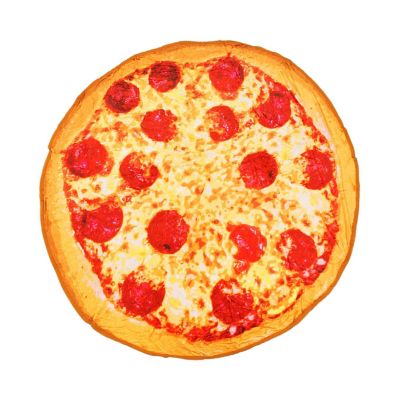 Pepperoni Pizza Round Throw Blanket Image 1