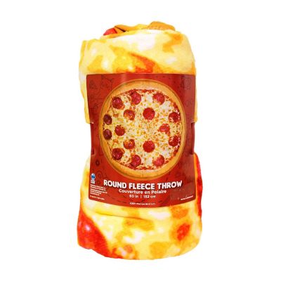 Pepperoni Pizza Round Throw Blanket Image 2