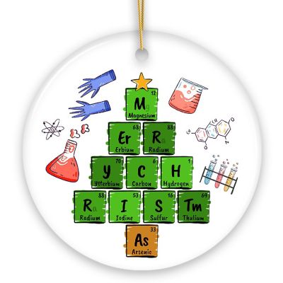 Periodic Table Scientist Christmas Ornament Image 1