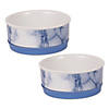 Pet Bowl Blue Marble Small 4.25Dx2H (Set Of 2) Image 1