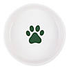 Pet Bowl Cats Meow Hunter Green Large 7.5Dx2.4H (Set Of 2) Image 1