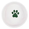 Pet Bowl Cats Meow Hunter Green Medium 6Dx2H (Set Of 2) Image 1