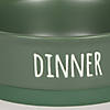 Pet Bowl Dinner And Drinks Hunter Green Large (Set Of 2) Image 1