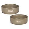 Pet Bowl Dinner And Drinks Stone Large (Set Of 2) Image 1
