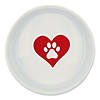 Pet Bowl Heart Paw, Medium 6Dx2H (Set Of 2) Image 1