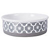 Pet Bowl Lattice Gray Large 7.5X2.4 Set/2 Image 2