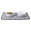 Pet Bowl Lattice Gray Large 7.5X2.4 Set/2 Image 3