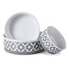 Pet Bowl Lattice Gray Medium 6X2 Image 2