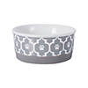 Pet Bowl Lattice Gray Small 4.25X2 Image 1