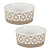 Pet Bowl Lattice Stone Small 4.25Dx2H (Set Of 2) Image 1