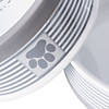 Pet Bowl Paw Patch Stripe Gray Large 7.5X2.4 Set/2 Image 4