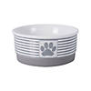 Pet Bowl Paw Patch Stripe Gray Small 4.25X2 Set/2 Image 2