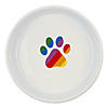 Pet Bowl Rainbow Paw, Large 7.5Dx2.4H (Set Of 2) Image 1