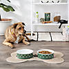 Pet Bowl Trellis Paw Hunter Green Large 7.5Dx2.4H (Set Of 2) Image 3