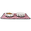 Pet Bowl White Marble Medium 6X2 Set/2 Image 1
