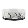 Pet Bowl White Marble Medium 6X2 Set/2 Image 2