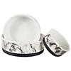 Pet Bowl White Marble Medium 6X2 Set/2 Image 3