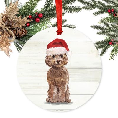 Pet Dog Metal Ornament, Brown Cockapoo Image 1