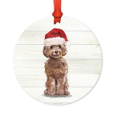 Pet Dog Metal Ornament, Brown Cockapoo Image 1