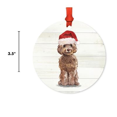 Pet Dog Metal Ornament, Brown Cockapoo Image 2