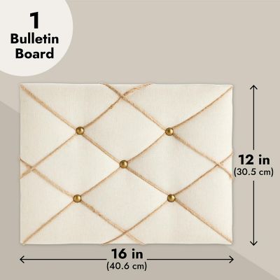 Photo Bulletin Board Linen Memory Board Corkboard for Pictures Memo 16&quot;x12&quot; Image 2
