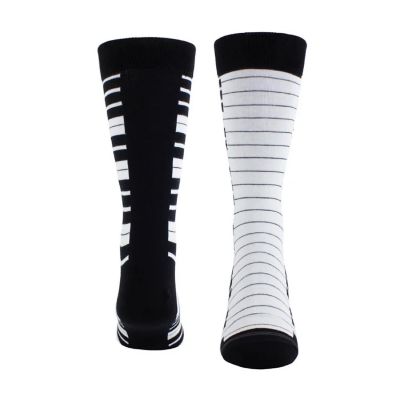 Piano Keyboard Socks Crew Knit 1 Pair Image 1