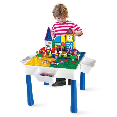 Picasso Tiles 585 Piece Activity Table Set Image 1