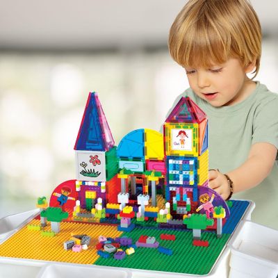 Picasso Tiles 585 Piece Activity Table Set Image 1