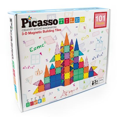 Picassotiles 101PC Magnetic Building Block Set Image 1