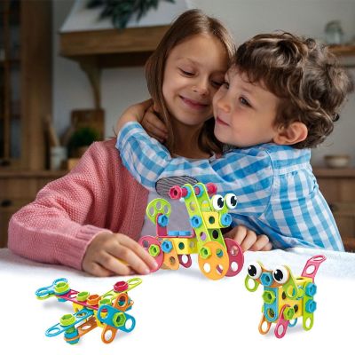 PicassoTiles 115 Piece Engineering Construction Toy with Hand Tools Image 1