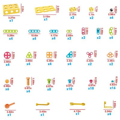 PicassoTiles 115 Piece Engineering Construction Toy with Hand Tools Image 2