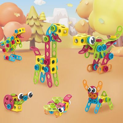 PicassoTiles 115 Piece Engineering Construction Toy with Hand Tools Image 3