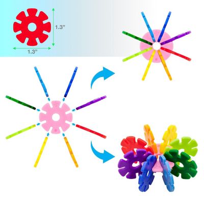 PicassoTiles 300pc Building Chips Interlocking Disc Construction Blocks Image 3