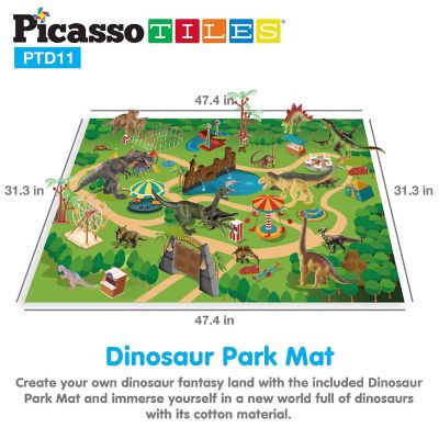 PICASSOTILES 32pc Dinosaur Action Figures w/ Play Mat Image 2