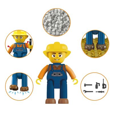 PicassoTiles 4 Piece City Builder Character Figure Set Image 2