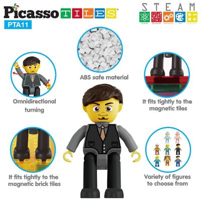 PicassoTiles 8 Piece Family Character Figure Set Image 2