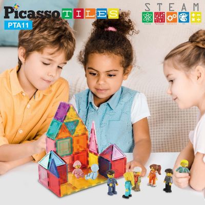 PicassoTiles 8 Piece Family Character Figure Set Image 3