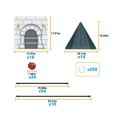 PicassoTiles Fort Building Tent Castle Theme Set Image 3