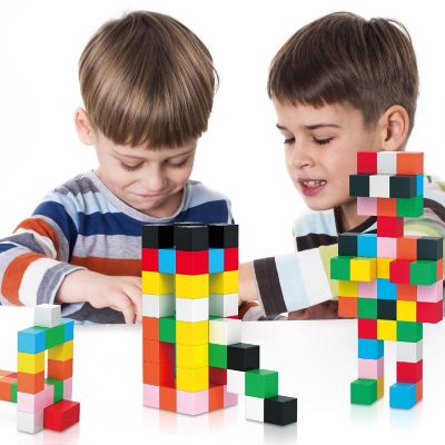 PicassoTiles PMC301 Magnet Cube Building Blocks 54 Pieces 1.2" Magnetic Cubes Toy Image 3