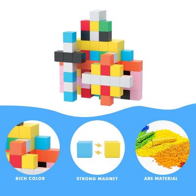PicassoTiles PMC303 Magnet Cube Building Blocks 108 Pieces 1.2" Magnetic Cubes Toy Image 2