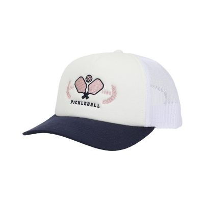 Pickleball Paddles White Foam Trucker Hat Image 1