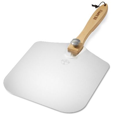 Pie Supply 14" x 16" Aluminum Pizza Peel Paddle w/ Foldable Handle for Baking Oven & Grill Image 1