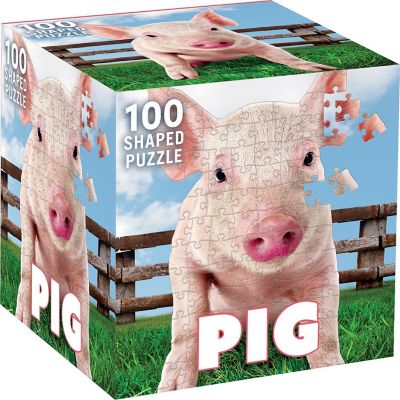 Pig 100 Piece Shaped Jigsaw Puzzle Image 1