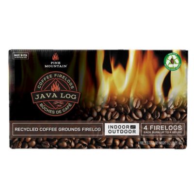 Pine Mountain Java-Log Firelog, Recycled Coffee Grounds Pack of 4 Image 1