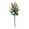 Pine Spray W/Ornament (Set Of 2) 18.5"H Plastic Image 1