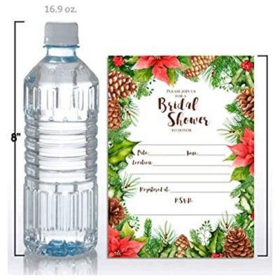 Pinecone and Holly Invitations 40pc. by AmandaCreation Image 2