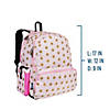 Pink and Gold Stars 17 Inch Backpack Image 3