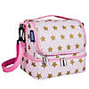 Pink and Gold Stars Two Compartment Lunch Bag Image 1