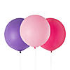 Pink & Purple 24" Latex Balloons - 3 Pc. Image 1