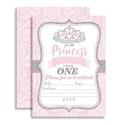 Pink &amp; Silver Damask Invitations 40pc. by AmandaCreation Image 1